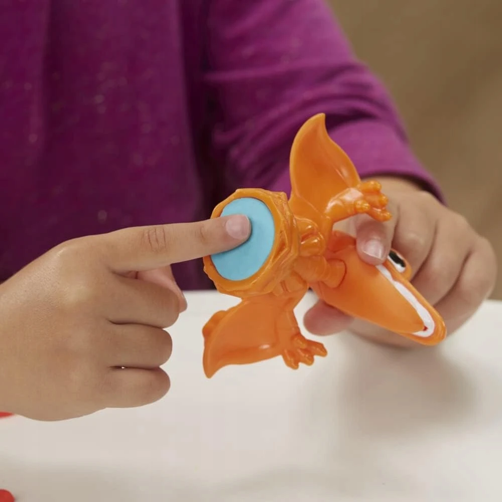 Hasbro Play-Doh plastelinas, valgantis dinozauras (F1504)