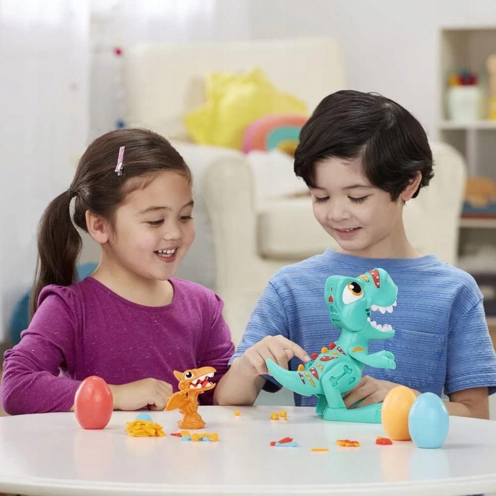 Hasbro Play-Doh plastelinas, valgantis dinozauras (F1504)