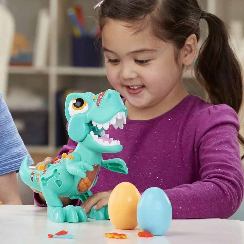 Hasbro Play-Doh plastelinas, valgantis dinozauras (F1504)