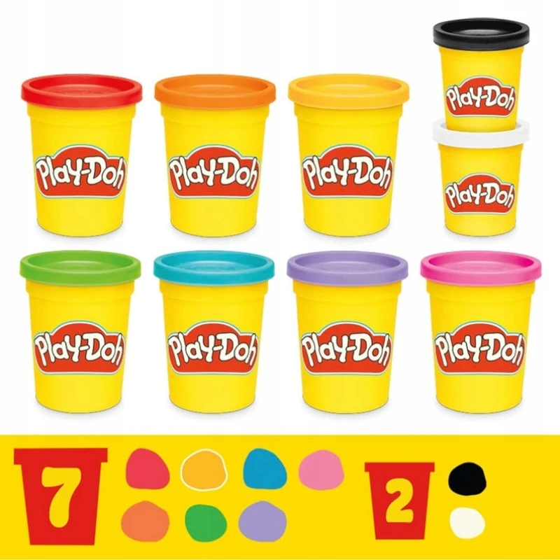 PLAY-DOH CASTRY MĖGSTAMIAUSIOS SPALVOS PAKETĖS PILDYMO RINKINYS, 9 VAMZDŽIAI 2+