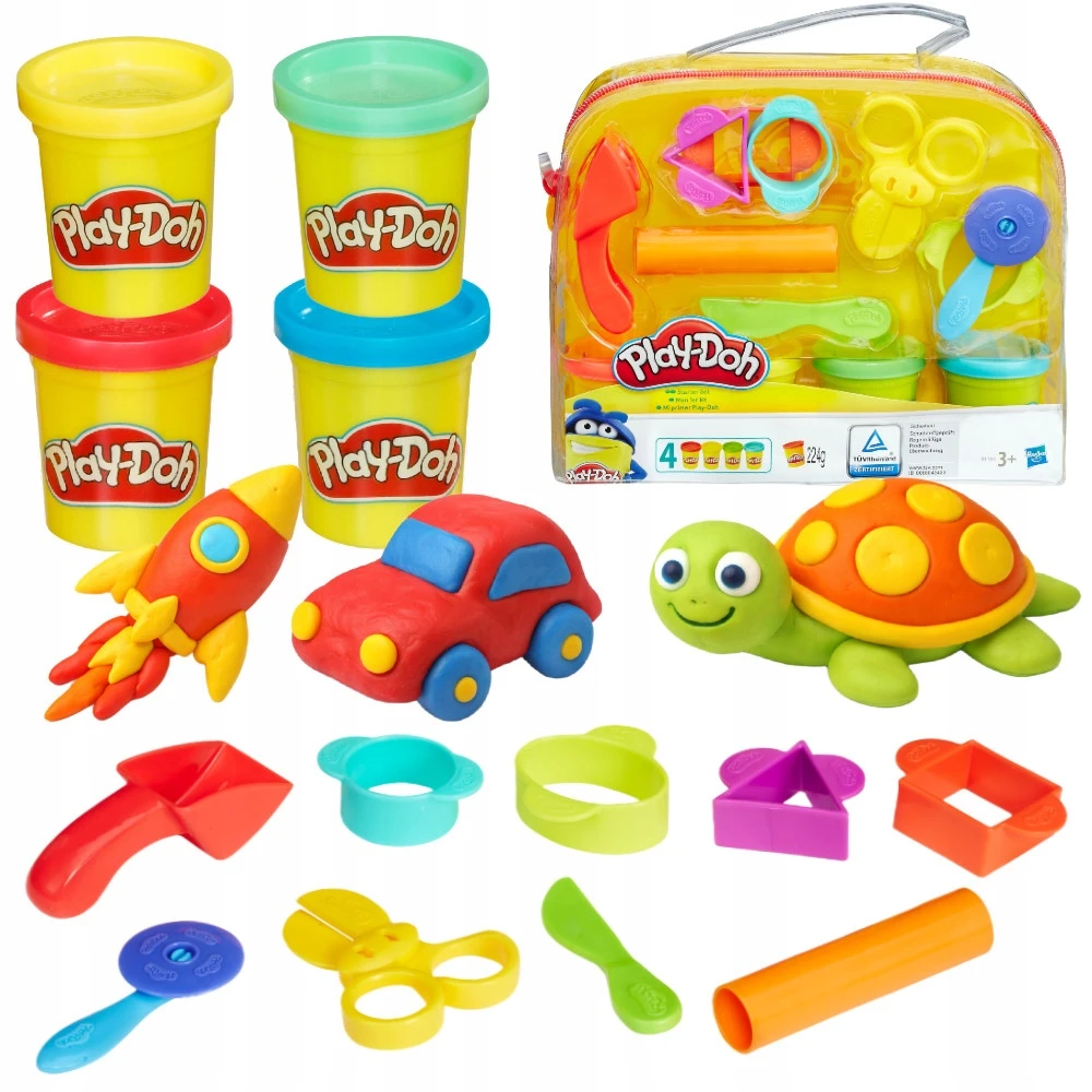 Hasbro PLAY-DOH CASTRY RINKINYS DĖKLAS SU PRIEDAIS + 4 VAMZDŽIAI 224G