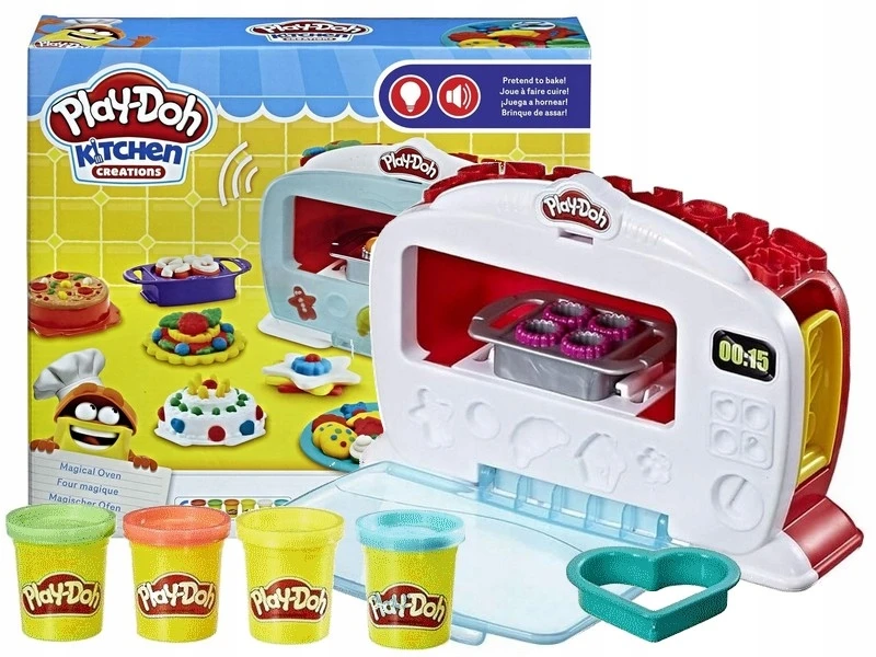 PLAY DOH KITCHEN CASTRY RINKINYS MAGICAL OVEN + priedai B9740