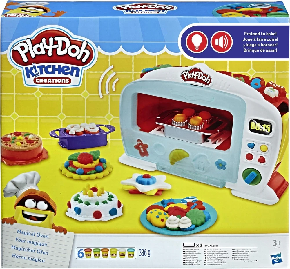 PLAY DOH KITCHEN CASTRY RINKINYS MAGICAL OVEN + priedai B9740