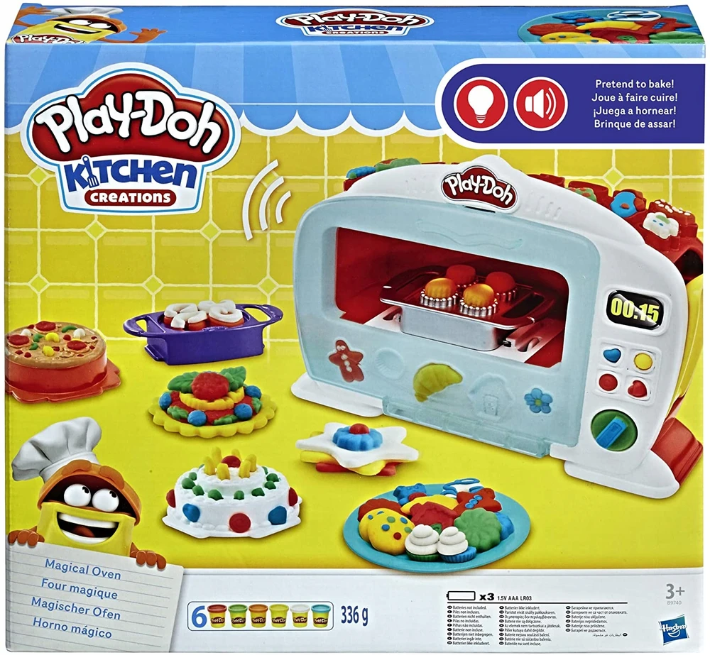 PLAY DOH KITCHEN CASTRY RINKINYS MAGICAL OVEN + priedai B9740