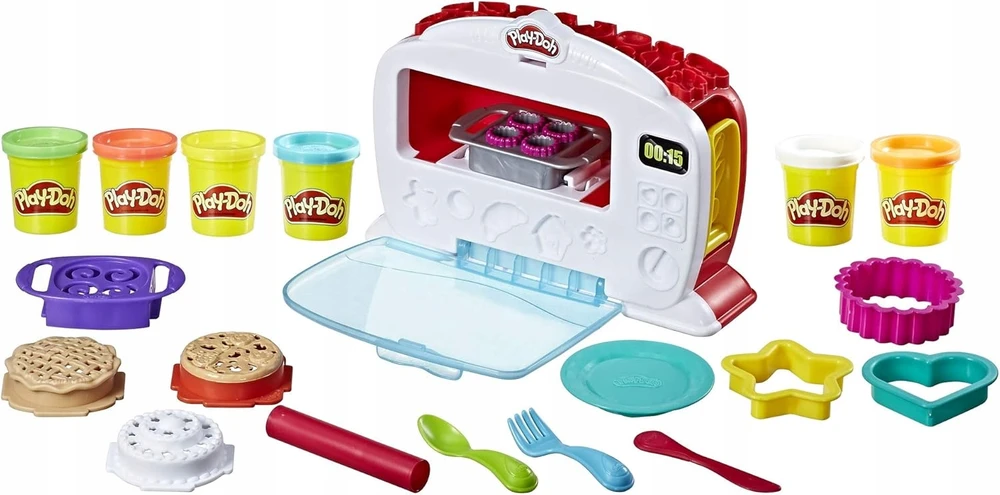 PLAY DOH KITCHEN CASTRY RINKINYS MAGICAL OVEN + priedai B9740