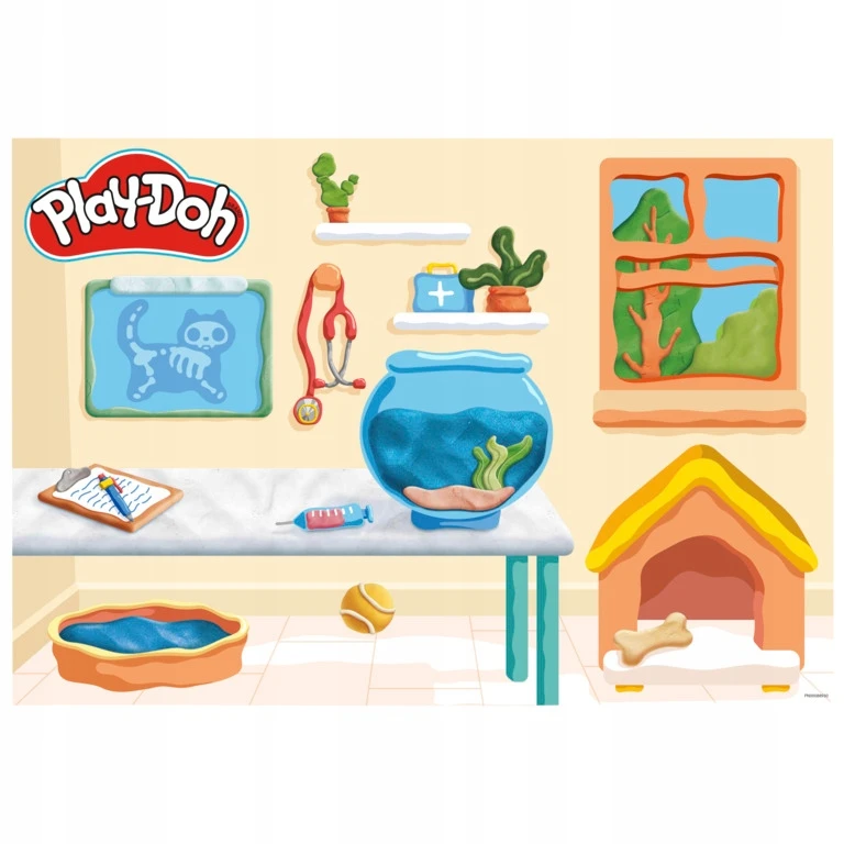 Play-doh "mano Veterinaras" rinkinys su 8 spalvų mase