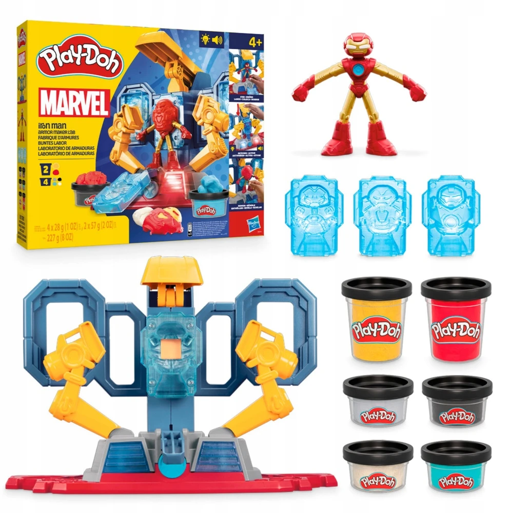 PLAY-DOH MARVEL CASTRY DIDELIS RINKINYS LABORATORIJA IRON MAN LIGHT SOUND