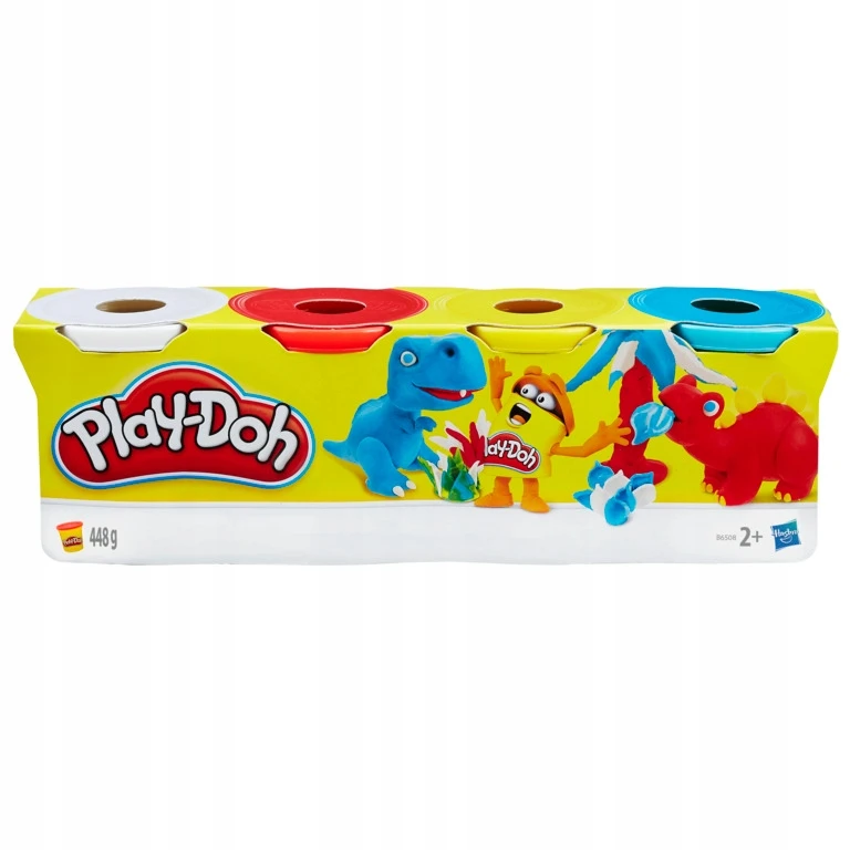 Hasbro PLAY-DOH modeliavimo tešla - 4 klasikinių netoksiškų spalvų rinkinys vaikams - 112 g indeliai