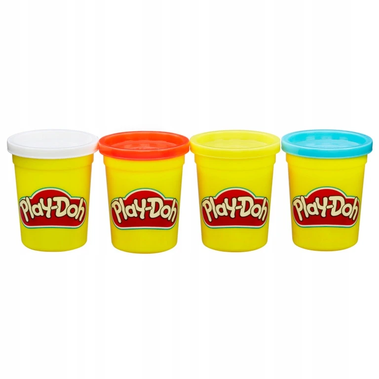 Hasbro PLAY-DOH modeliavimo tešla - 4 klasikinių netoksiškų spalvų rinkinys vaikams - 112 g indeliai
