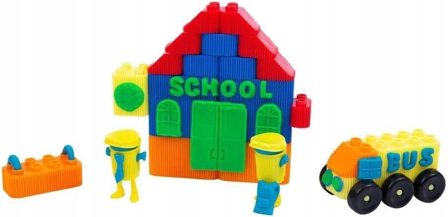 Play-doh Mokyklinis Rinkinys: 76 Detalės, Plastelinas ir Statybiniai Elementai