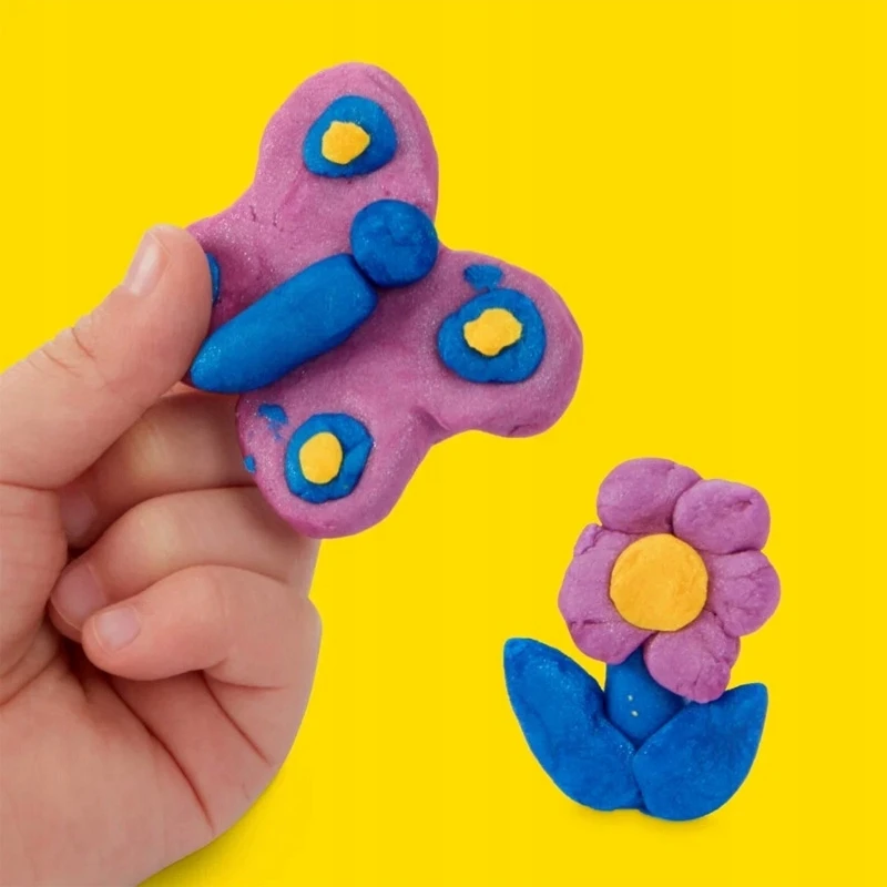 PLAY-DOH Blizgaus plastilino rinkinys, 4 vnt.