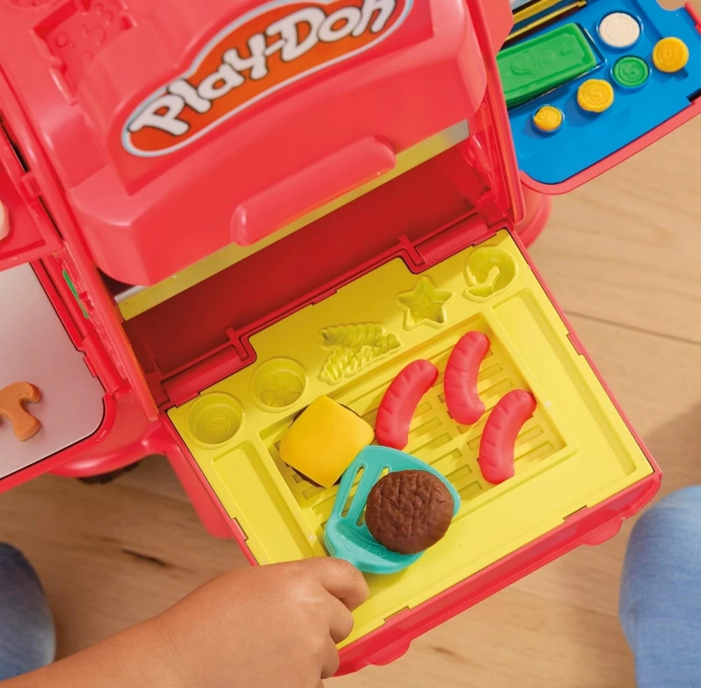 Play-Doh picerijos paspirtukas, žaidimų tešla, 10 vamzdelių + priedai