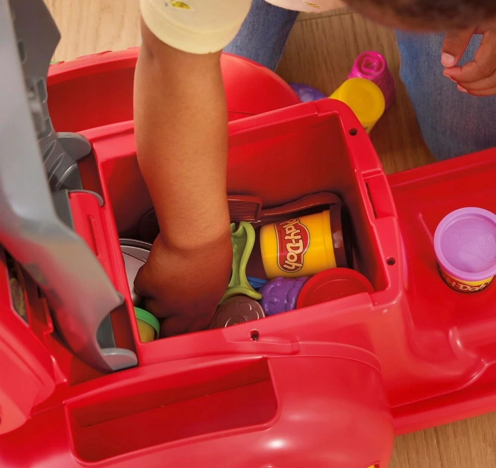 Play-Doh picerijos paspirtukas, žaidimų tešla, 10 vamzdelių + priedai