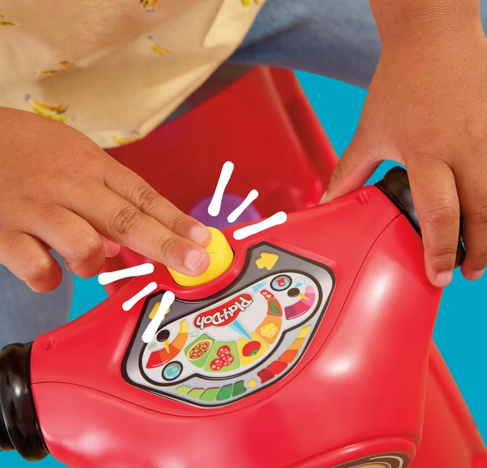 Play-Doh picerijos paspirtukas, žaidimų tešla, 10 vamzdelių + priedai