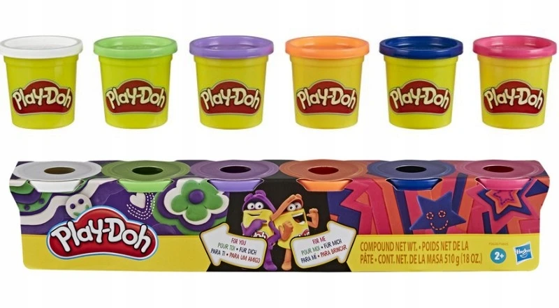 Play-doh plastilinas 6 spalvų rinkinys, 510g