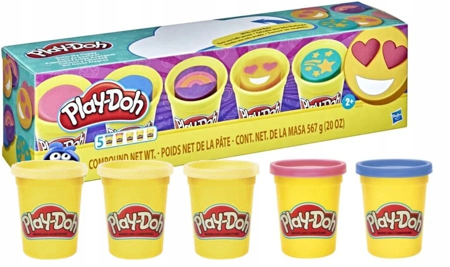Hasbro PLAY-DOH Plastilinas „Linksmybės“, 5 vnt.