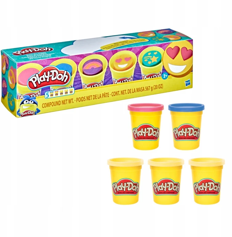 Hasbro PLAY-DOH Plastilinas „Linksmybės“, 5 vnt.