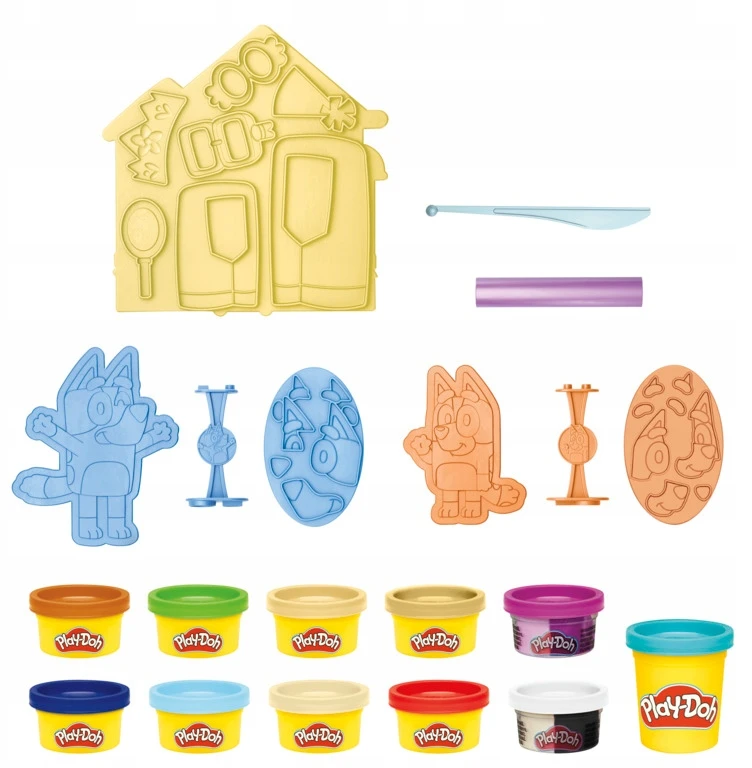 Lipdymo rinkinys vaikams Play-DOH Bluey, 11 indelių