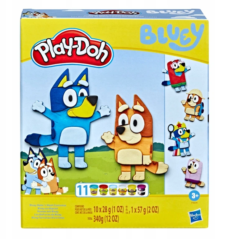 Lipdymo rinkinys vaikams Play-DOH Bluey, 11 indelių
