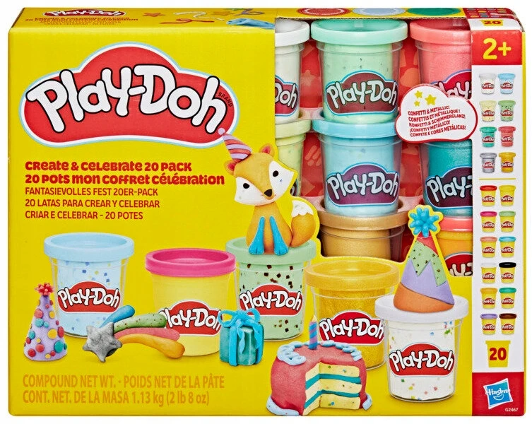 Play-Doh Play-Doh rinkinys Sukurkite ir švęskite CONFETTI GLITTER Hasbro 20 TUB