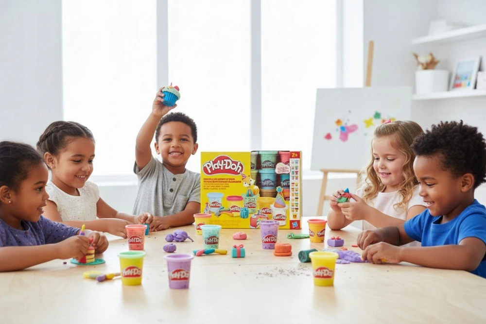 Play-Doh Play-Doh rinkinys Sukurkite ir švęskite CONFETTI GLITTER Hasbro 20 TUB
