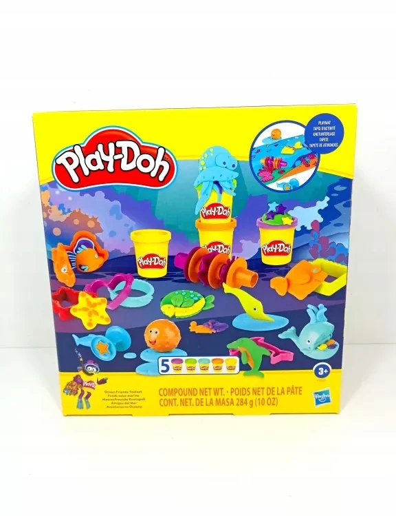 Play-Doh PLD Ocean rinkinys 5xtube + priedai. F3609 Hasbro