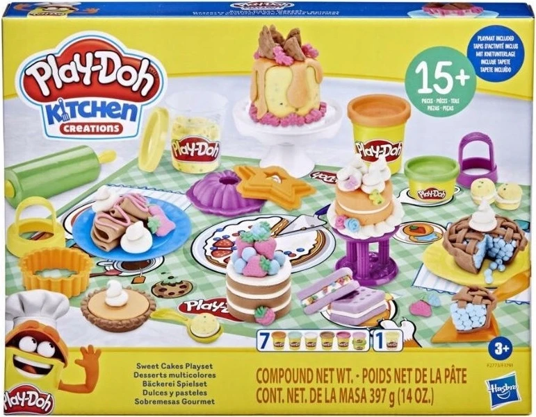 „Play-Doh“ pyragų virtuvė „Sweet Cookies“ TORTAS 8 TUB 23 EL. F2773