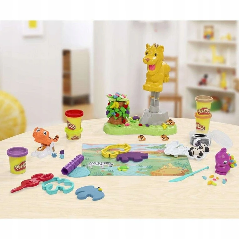 PLAY-DOH žaidimų tešla Liūtas ir džiunglių draugai Hasbro F7221