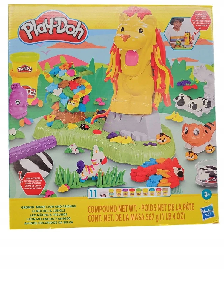 PLAY-DOH žaidimų tešla Liūtas ir džiunglių draugai Hasbro F7221
