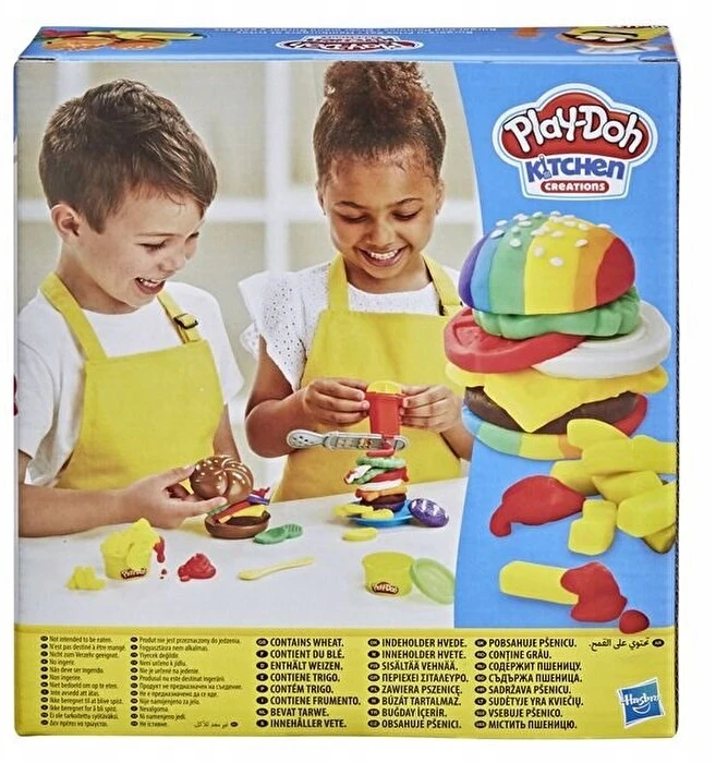 PLAY-DOH Žaisti tešlą BURGER SU GRUPĖTOMIS E5472 HASBRO