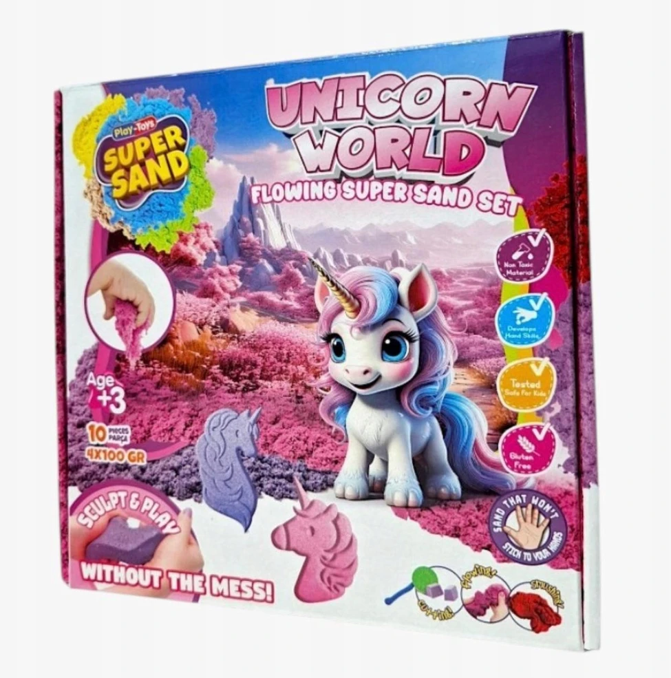 Play - Toys Super Sand Unicorn World kinetinis smėlio rinkinys