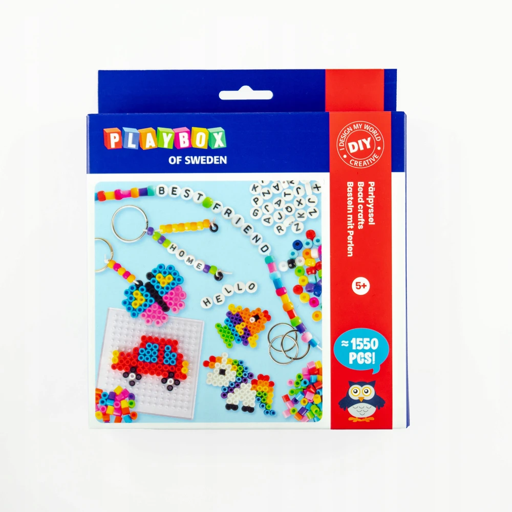 Playbox DIY komplektas Lyginimo karoliukai raktų pakabukai 1550 vnt. 5+