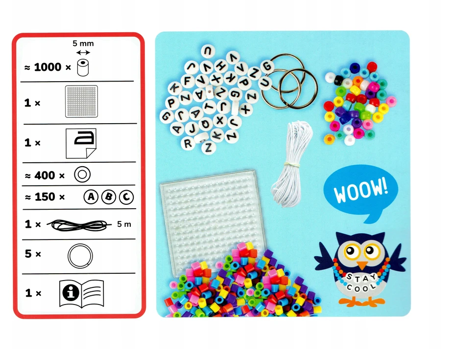 Playbox DIY komplektas Lyginimo karoliukai raktų pakabukai 1550 vnt. 5+