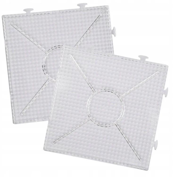 Playbox Šablonų padėklas TRANSPARENT SQUARE 2 vnt 5 mm 5+ karoliukams