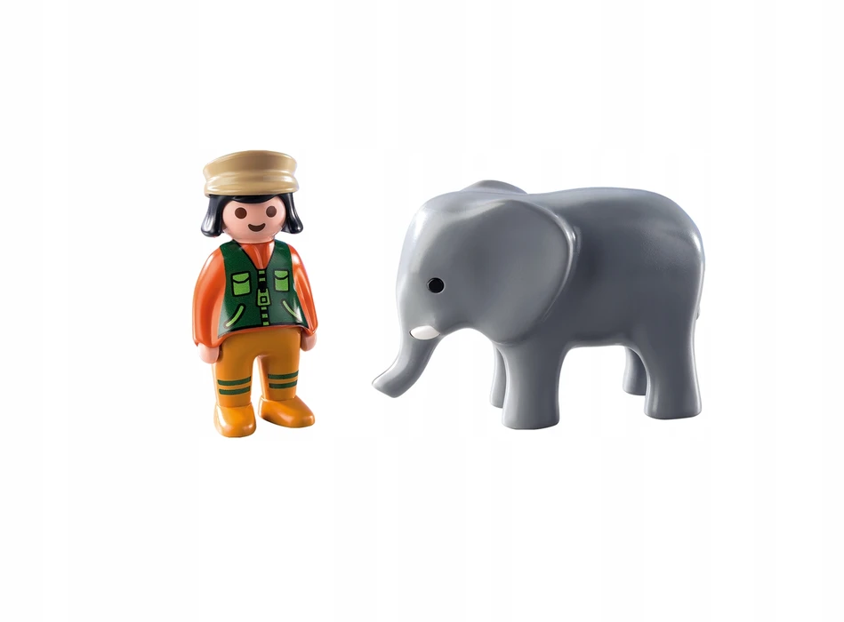 Playmobil 1.2.3 9381 Gyvūnų auklė su drambliu