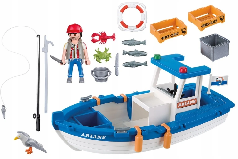 PLAYMOBIL 5131 Žvejybos valtis, žvejų valtis