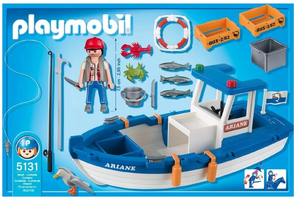 PLAYMOBIL 5131 Žvejybos valtis, žvejų valtis