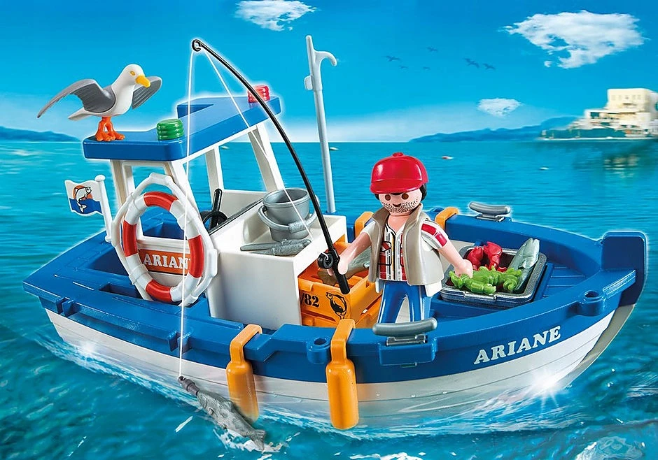 PLAYMOBIL 5131 Žvejybos valtis, žvejų valtis