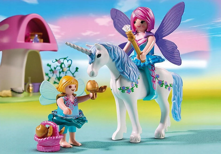 Žaislai, Žaidimai ir Kolekcionavimas - Playmobil 6055 Fėjos su Grybo Namu Set, 4+ Metai, Marga