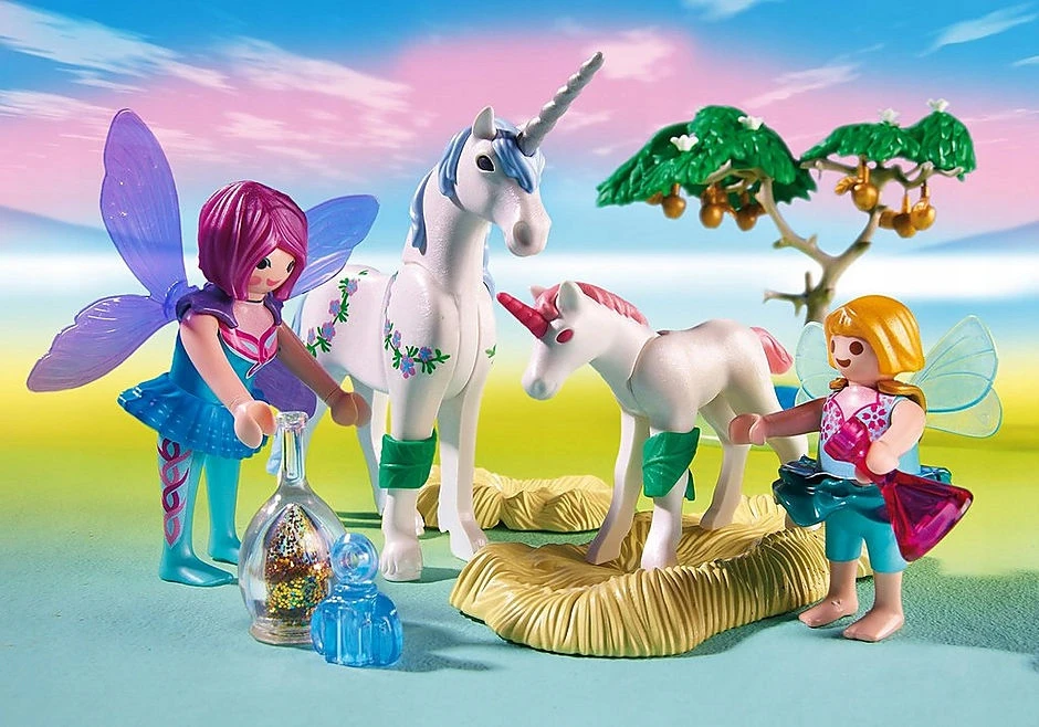 Žaislai, Žaidimai ir Kolekcionavimas - Playmobil 6055 Fėjos su Grybo Namu Set, 4+ Metai, Marga
