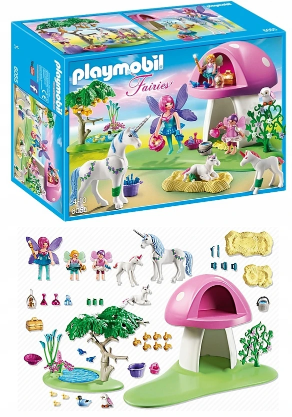 Žaislai, Žaidimai ir Kolekcionavimas - Playmobil 6055 Fėjos su Grybo Namu Set, 4+ Metai, Marga