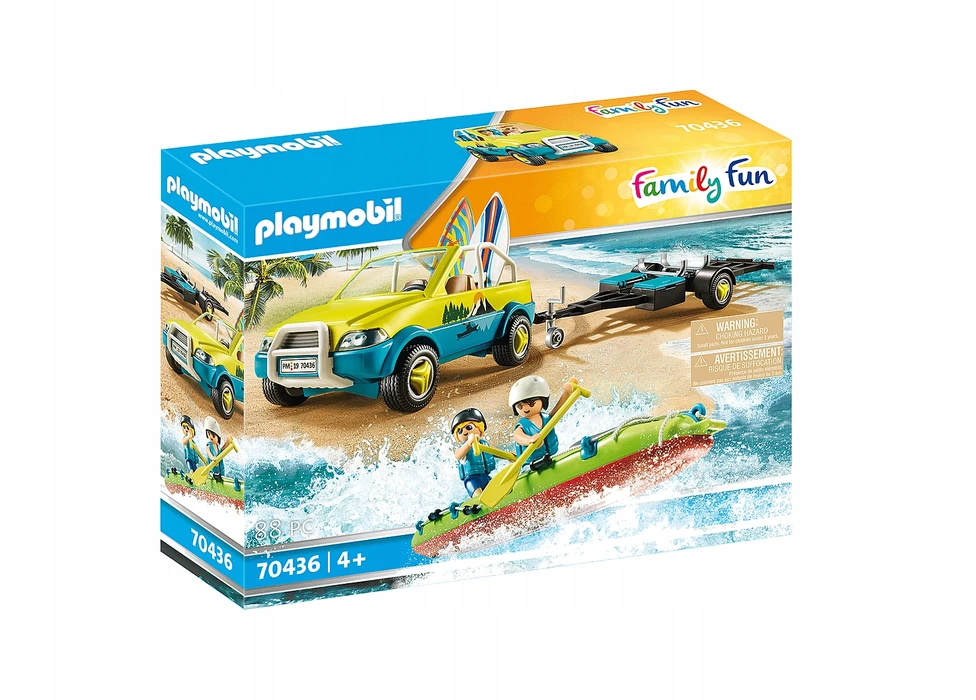 PLAYMOBIL Family Fun Strandauto mit Kanuanhänger (70436)