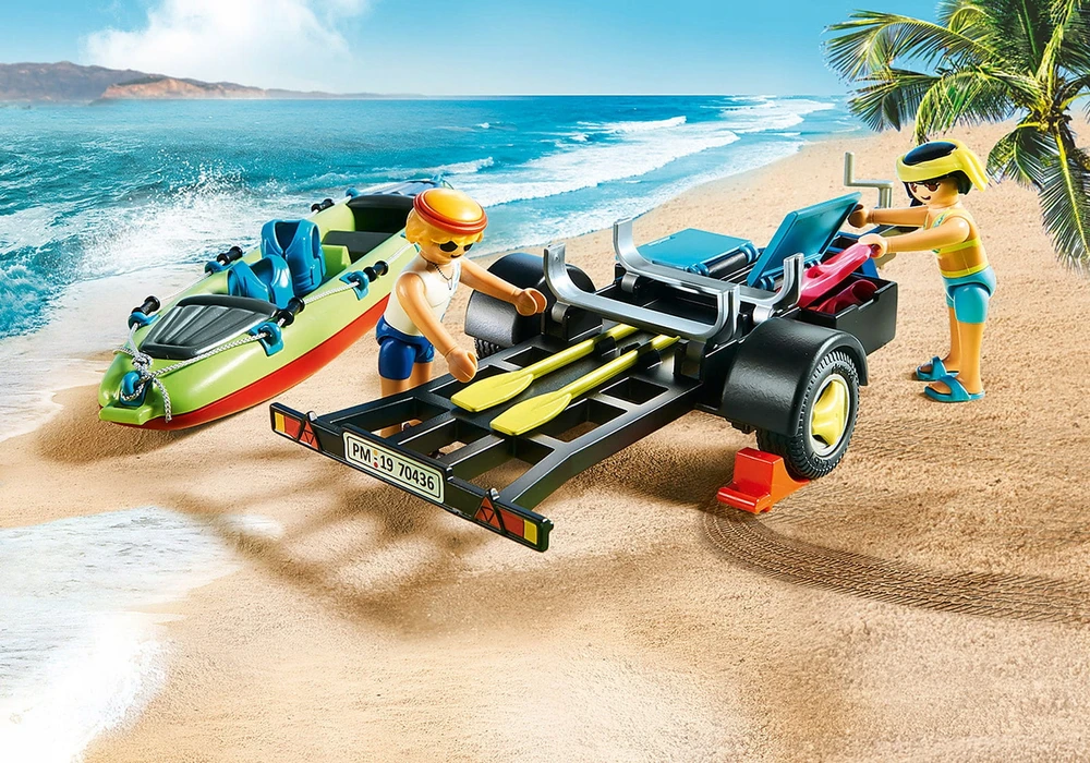 PLAYMOBIL Family Fun Strandauto mit Kanuanhänger (70436)