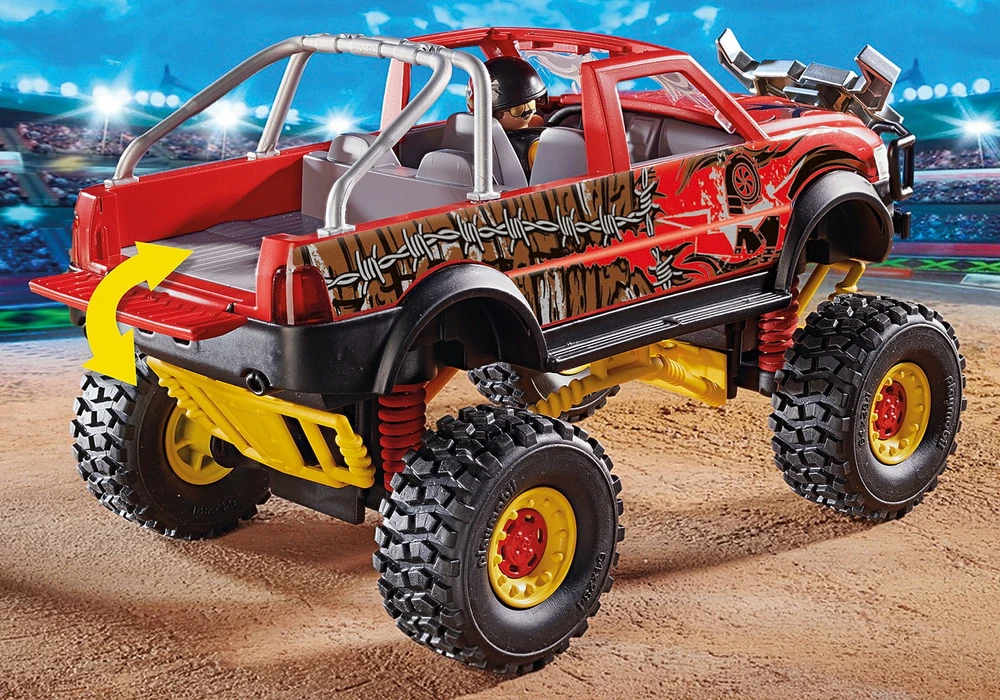 PLAYMOBIL – 70549 – 4x4 kaskadininkų šou bulius – mėlynas – mišrus – 970 g