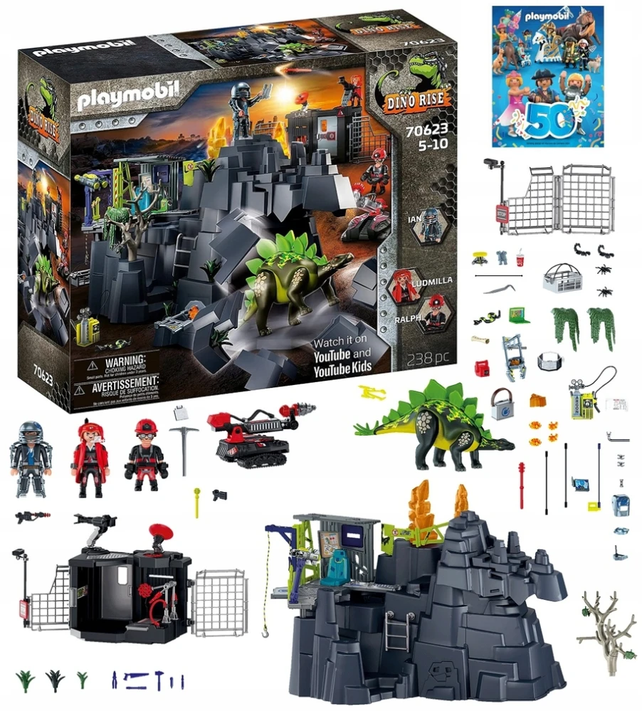 PLAYMOBIL - 70623 - Dino Rise - Dino Rock - Mišrus - Nuo 4 metų - 2 metų garantija