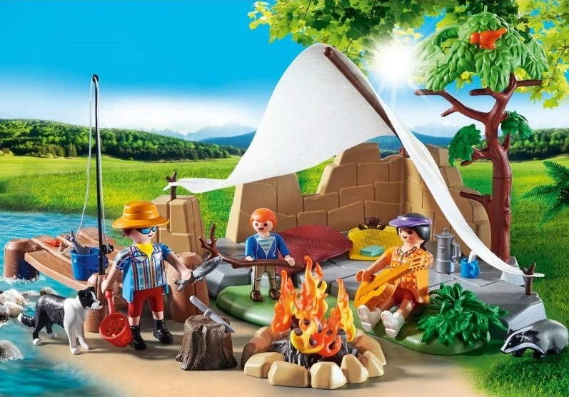 Žaislų rinkinys - Playmobil 70743 Šeimos Kempingo Išvyka Rinkinys Su Figūrėlėmis Ir Priedais, Daugiaspalvis