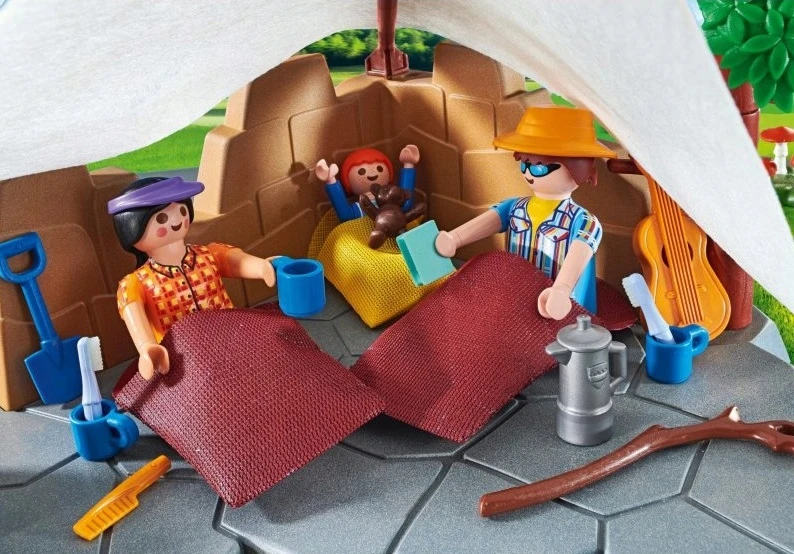 Žaislų rinkinys - Playmobil 70743 Šeimos Kempingo Išvyka Rinkinys Su Figūrėlėmis Ir Priedais, Daugiaspalvis