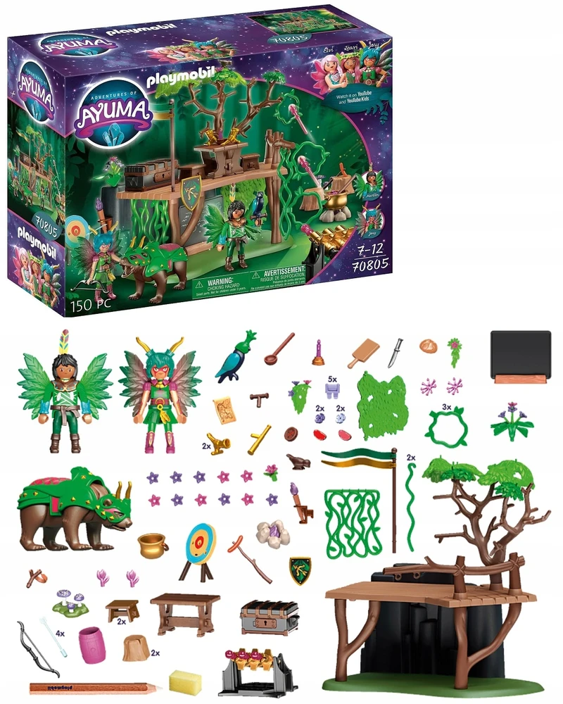 PLAYMOBIL - 70805 - AYUMA - Fėjų treniruočių stovyklos rinkinys su 2 figūrėlėmis ir gyvūnais