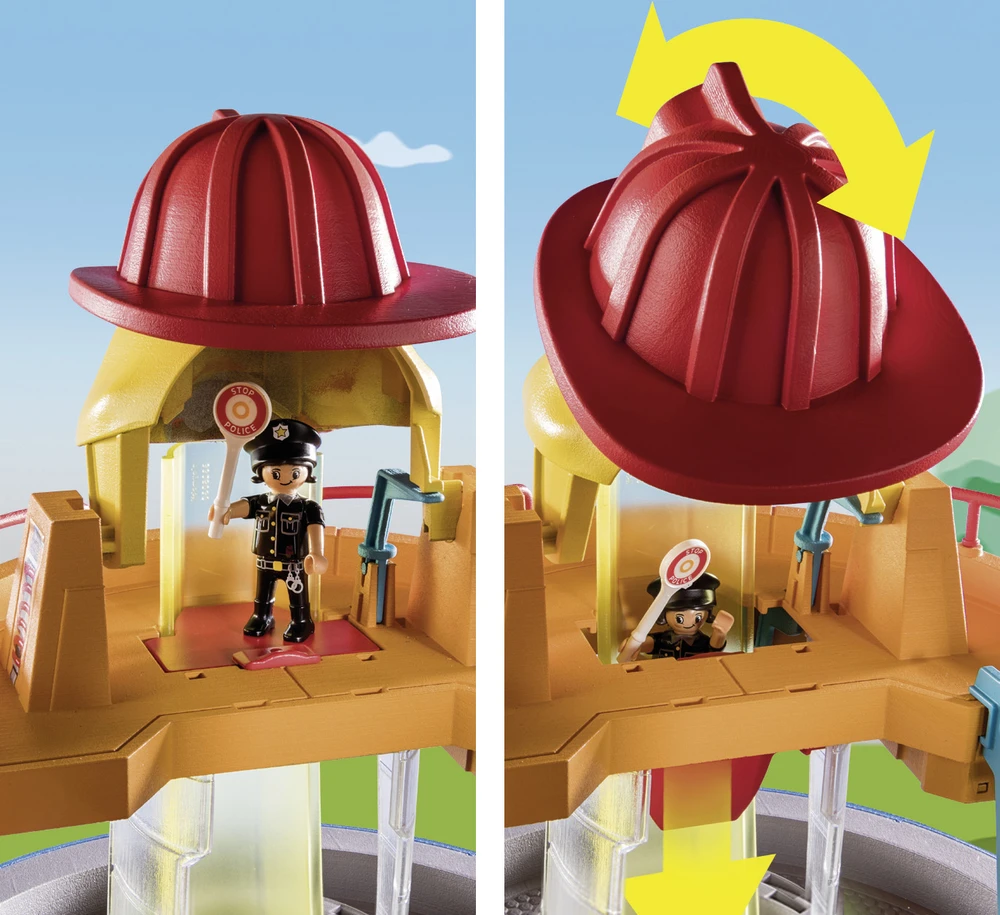 PLAYMOBIL - 70910 - Antis pagal iškvietimą būstinė - 119 vnt. - Vaikas - Balta ir oranžinė