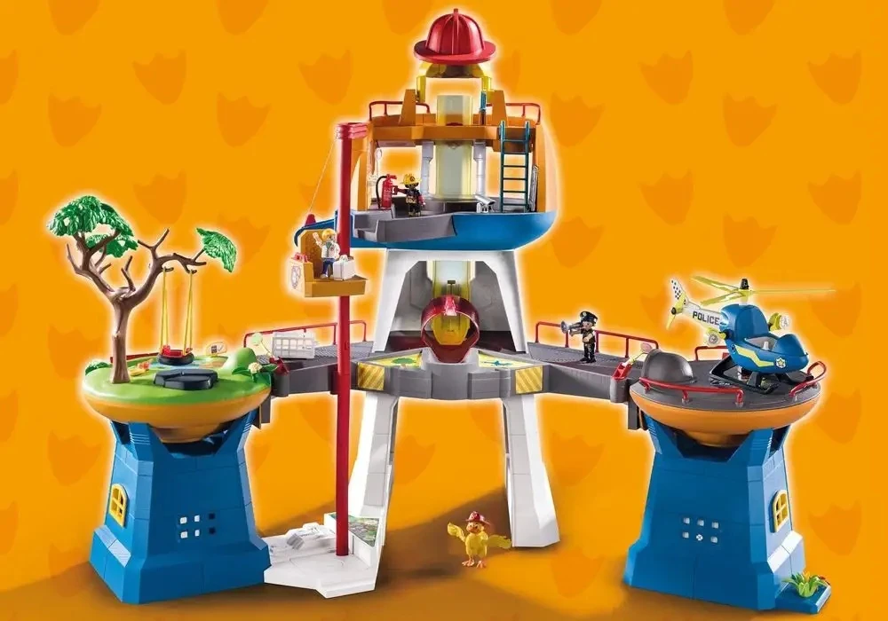 PLAYMOBIL - 70910 - Antis pagal iškvietimą būstinė - 119 vnt. - Vaikas - Balta ir oranžinė